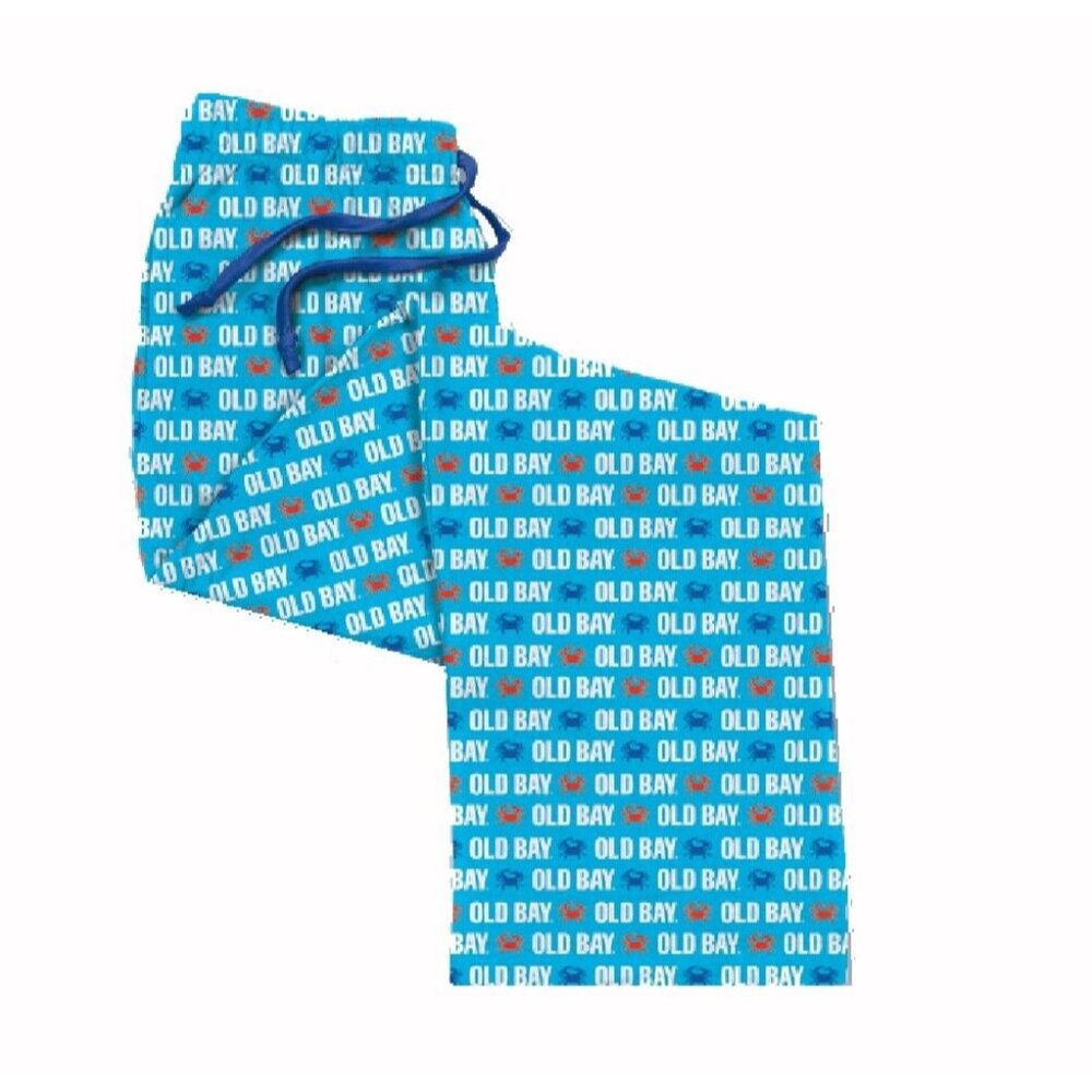 Old Bay Crab Unisex Blue/White Lounge Pants Pajamas - NEW Fast Ship